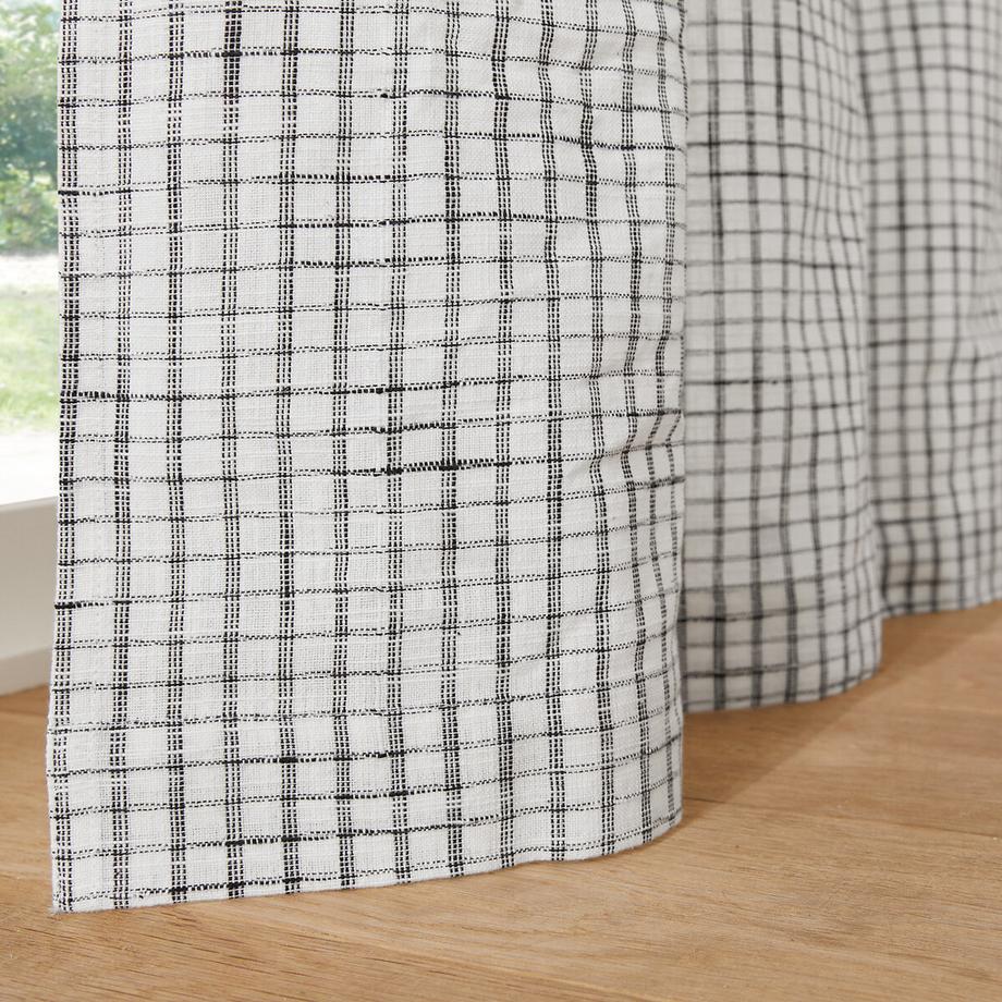 La Redoute Intérieurs  Rideau coton oeillets motif carreaux 