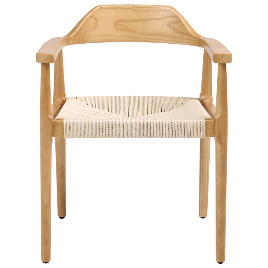 Beliani Esszimmerstuhl 2er Set aus Gummibaumholz Retro OAKDALE  