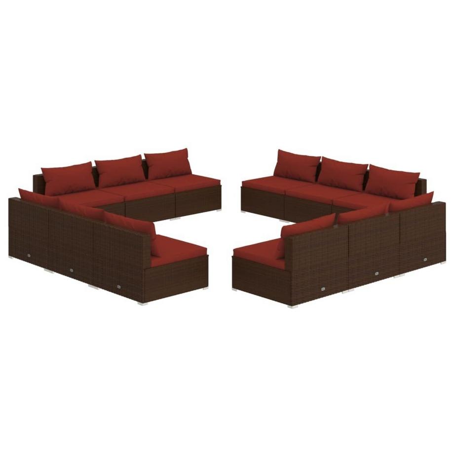 Garten-lounge-set poly-rattan