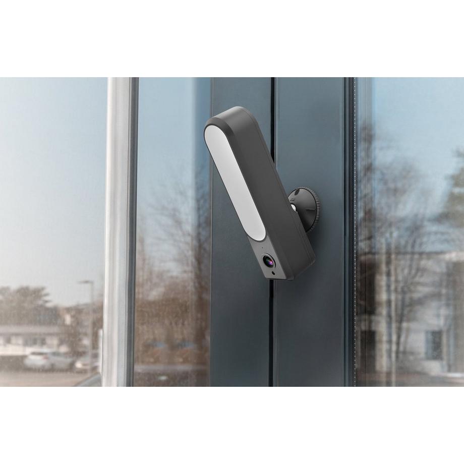 Digitus  Digitus Smarte Full HD-Außenkamera mit LED-Flutlicht, WLAN + Sprachsteuerung 