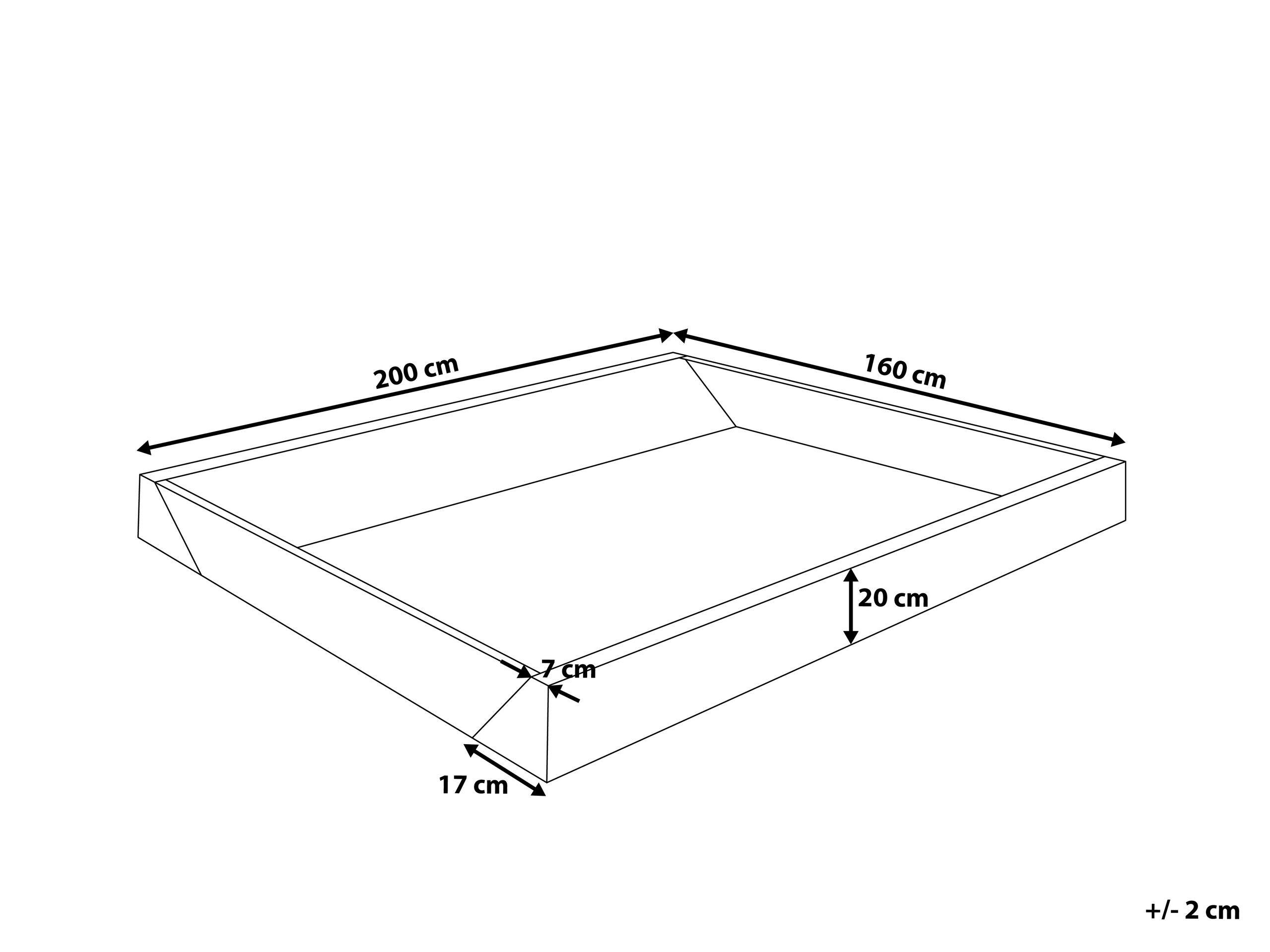 Beliani SIMPLE Cadre en mousse pour lits à eau  