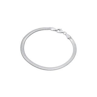 Kuzzoi  Armband Flach Elegant Schlangenkette Fischgräte 925 Silber 