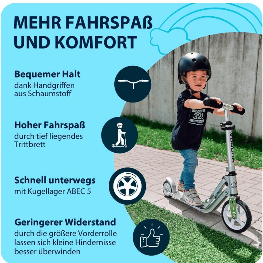 HUDORA  Little BIG Wheel Scooter Roller Blau 