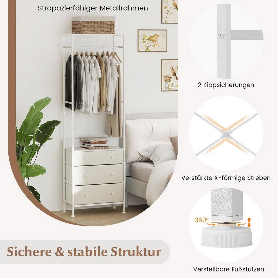 Northix Organisateur de garde-robe avec tiroirs  