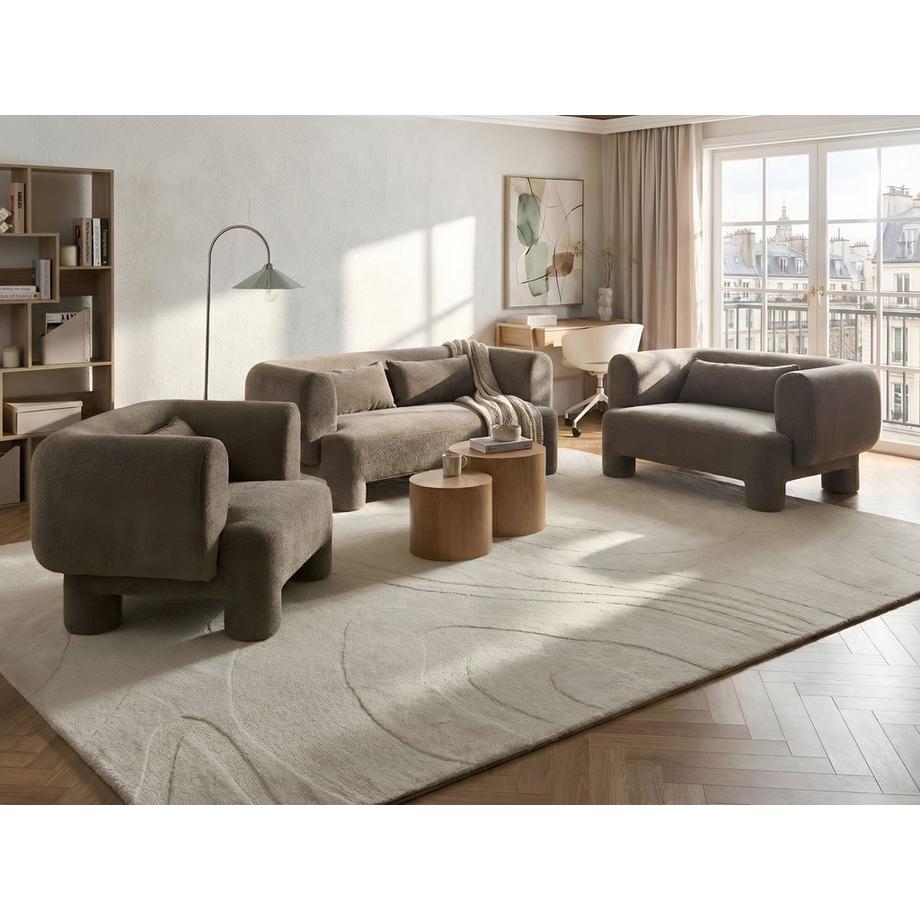 Beliani Salon pour 6 personnes en Tissu Rétro HOGBO  
