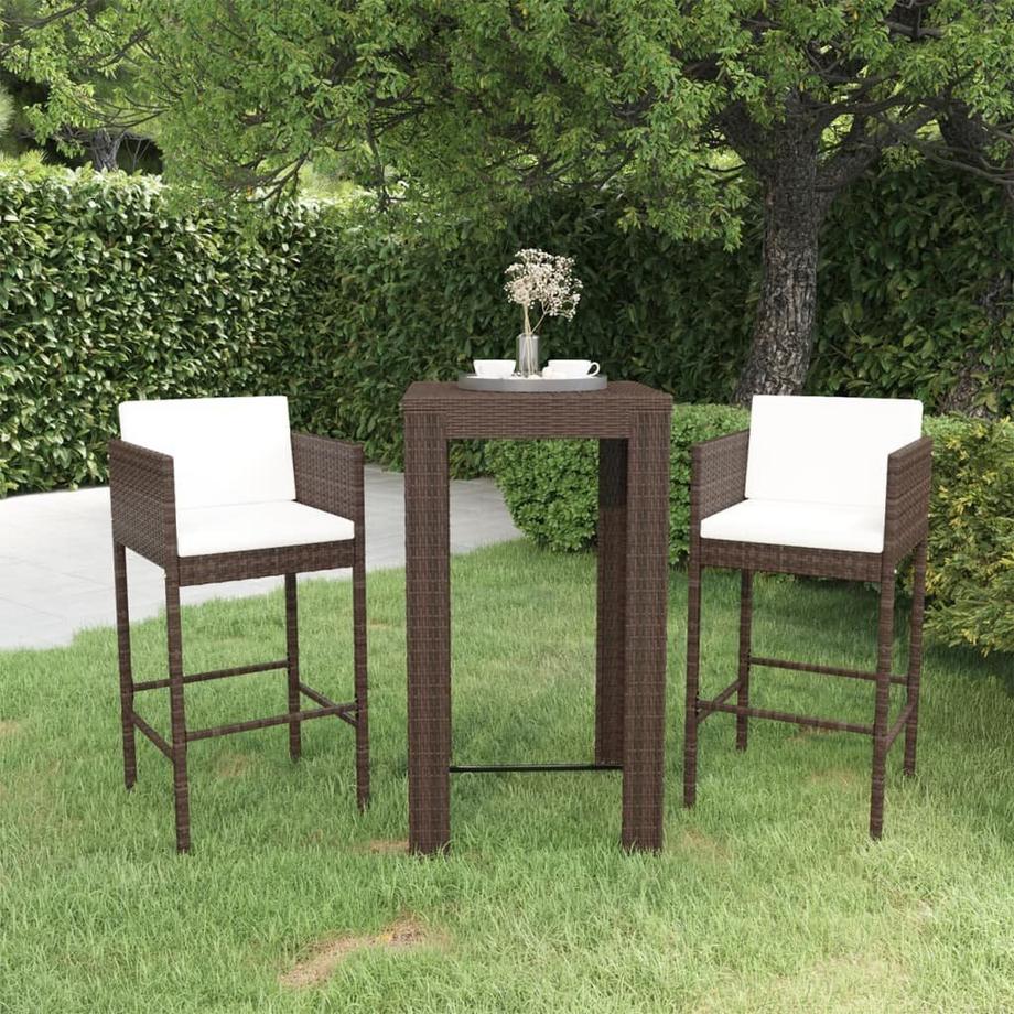 VidaXL Garten-bar-set poly-rattan  