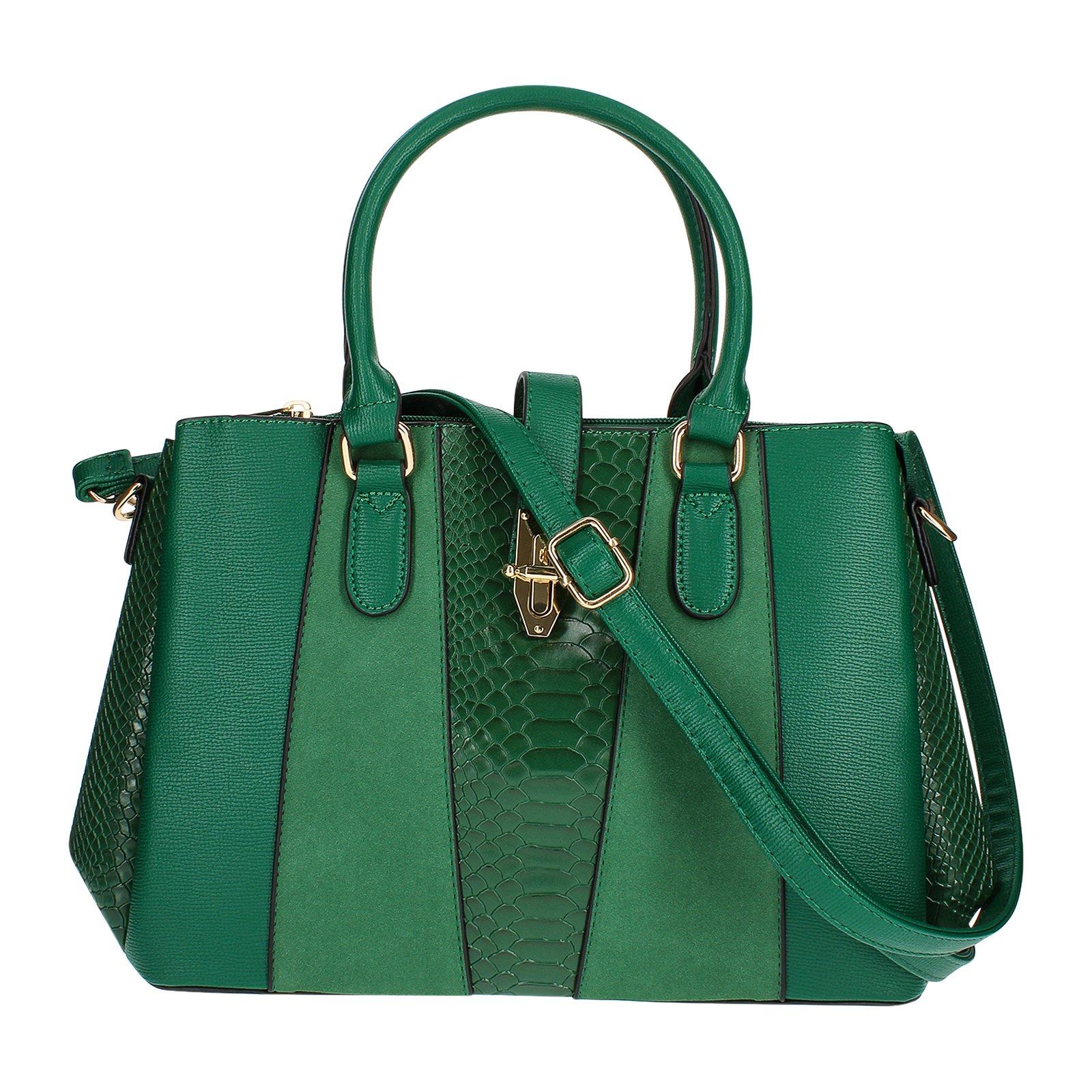 Gallantry  Borsa con stampa serpente verde 