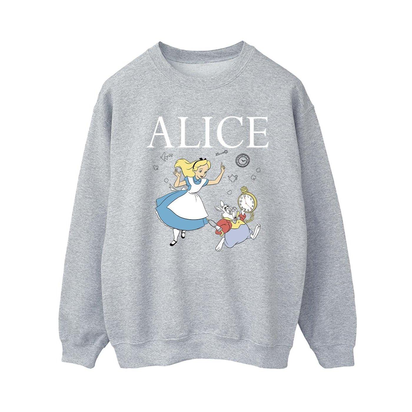 Disney  Alice In Wonderland Follow The Rabbit Sweatshirt 