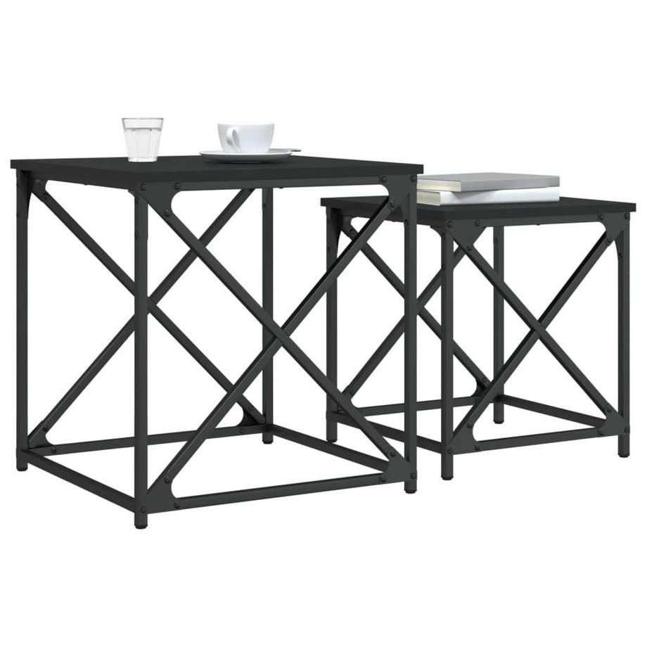 VidaXL Table basse gigogne bois d'ingénierie  