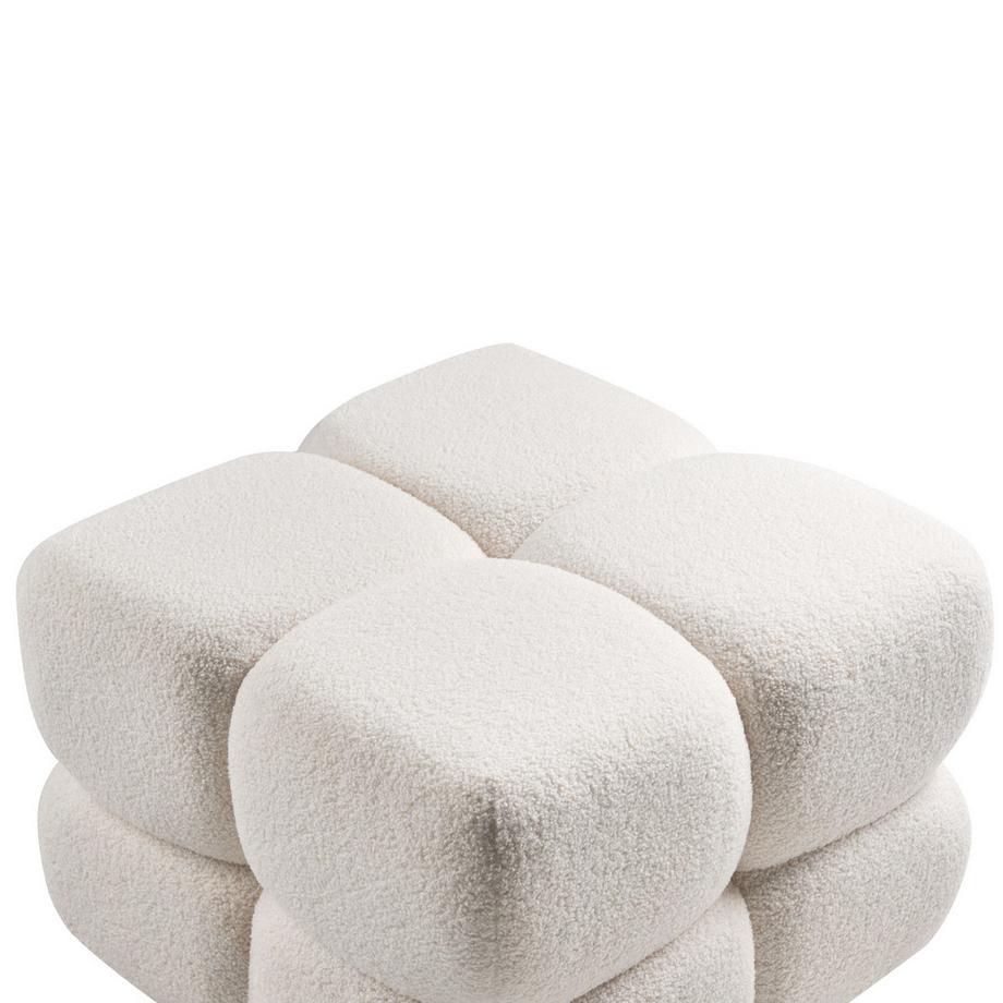 Beliani Pouf aus Bouclé Minimalistisch CALIENTE  