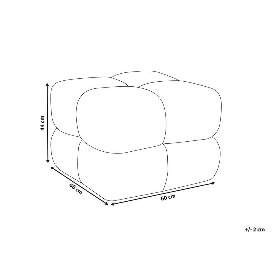 Beliani Pouf aus Bouclé Minimalistisch CALIENTE  