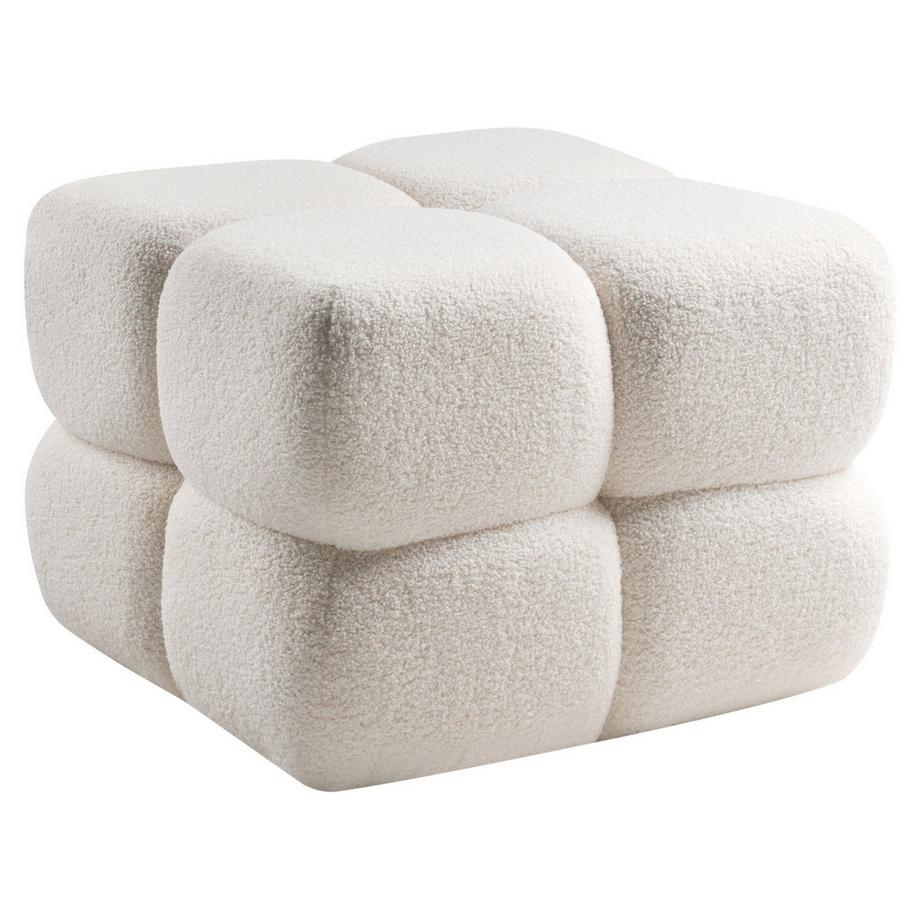 Beliani Pouf aus Bouclé Minimalistisch CALIENTE  
