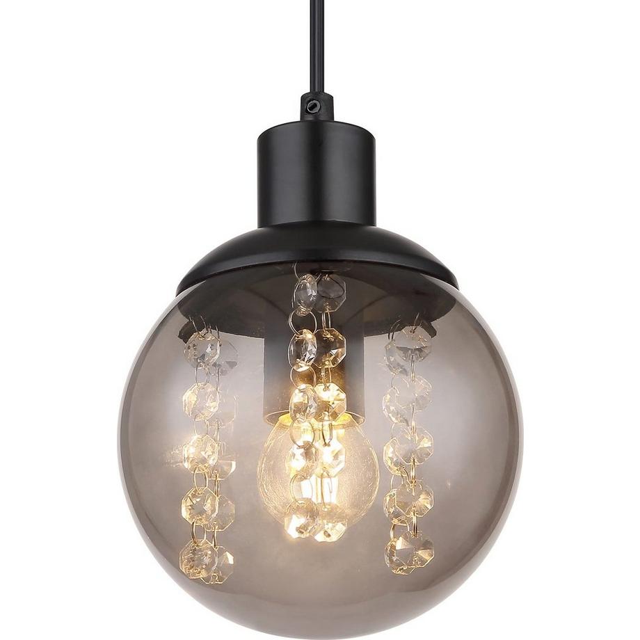 mutoni Lampada a sospensione Richard metallo nero opaco 1xE27  