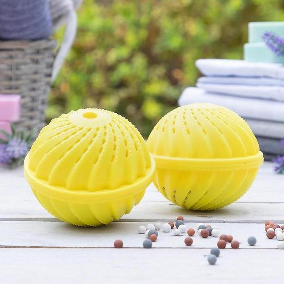 InnovaGoods  2x Wäschebälle mit Keramikperlen 