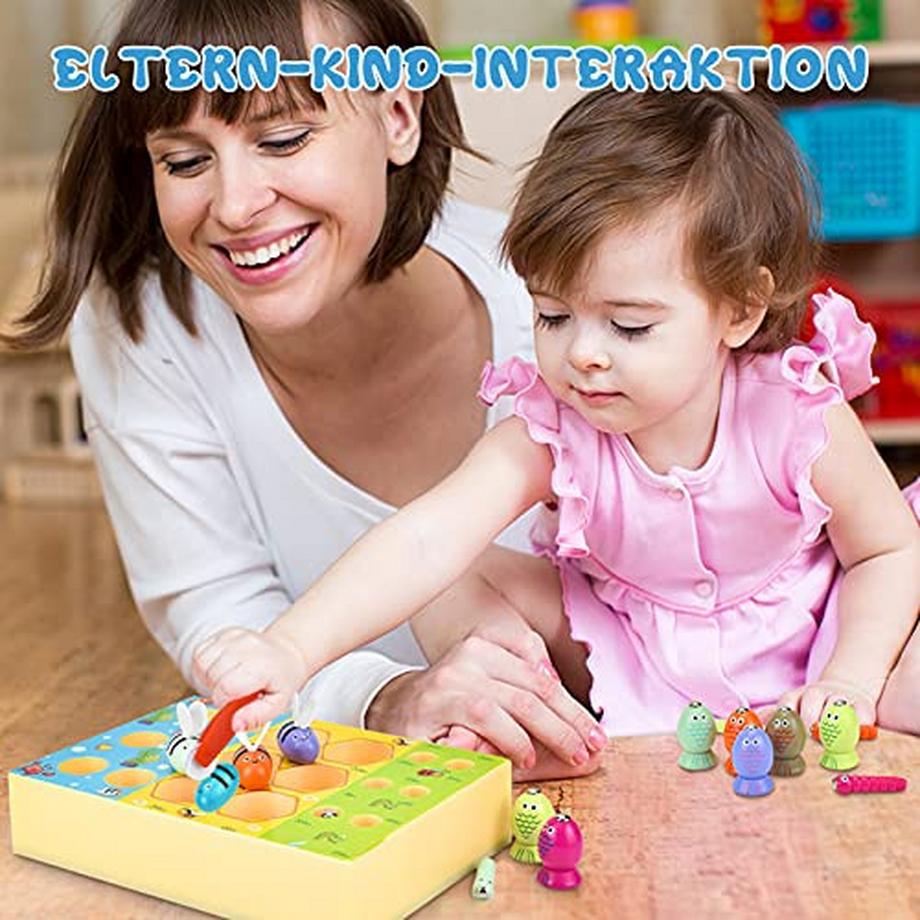 Activity-board  3 in 1 Motorikspielzeug Magnetisches Angelspiel, Spiele 