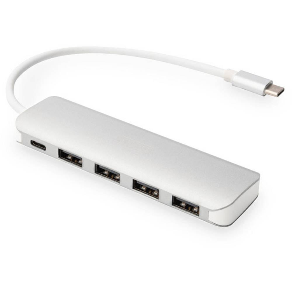 Digitus  4+1 Port USB 3.2 Gen 1-Hub (USB 3.0) mit Schnellladeport, mit USB-C® Stecker, mit A 