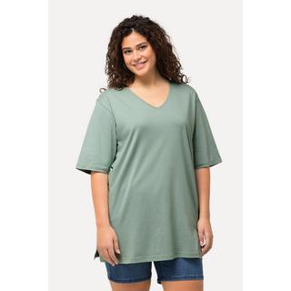 Ulla Popken  T-Shirt, V-Ausschnitt, Relaxed, Halbarm 