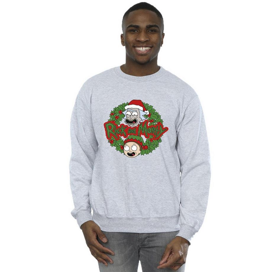 Rick And Morty Rick and Morty Sweatshirt Couronne de Noël  