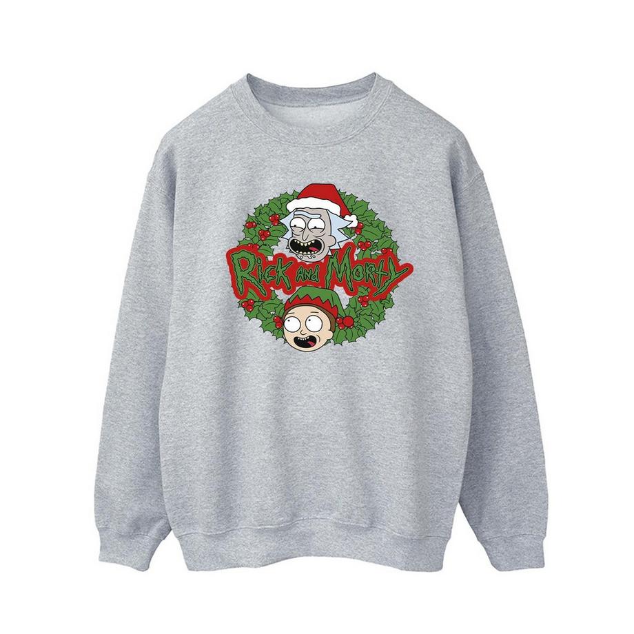 Rick And Morty Rick and Morty Sweatshirt Couronne de Noël  