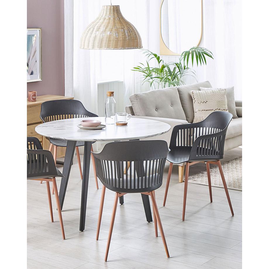 Beliani Esszimmerstuhl 2er Set aus Kunststoff Modern BERECA  