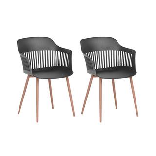 Beliani Lot de 2 chaises de salle à manger en Matière synthétique Moderne BERECA  