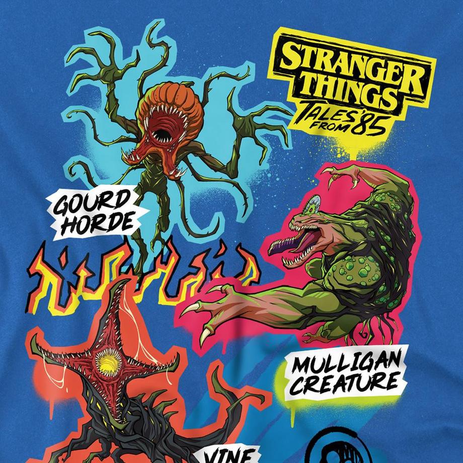 Stranger Things  T-ShirtMotiftyle Collage De Monstres 
