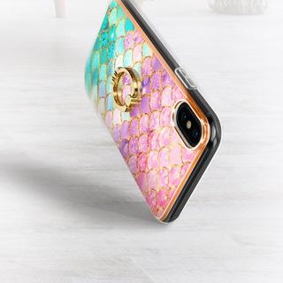 Avizar  Coque Anneau iPhone X-XS Motif Écaille 