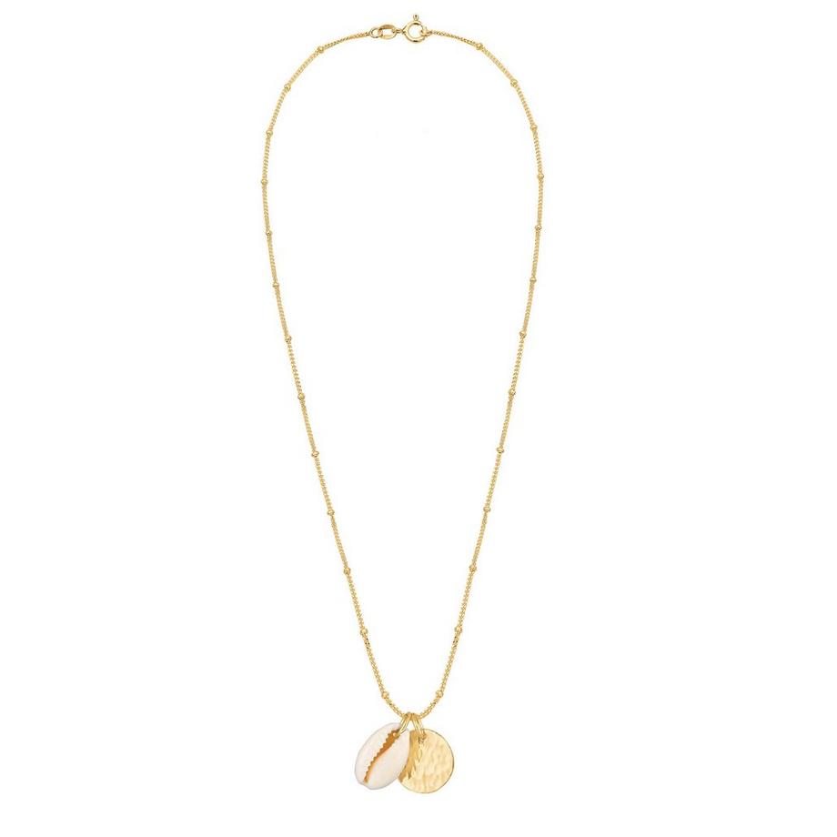 Elli  Halskette Kauri Muschel Kreis Anhänger 