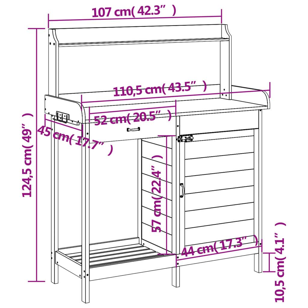 VidaXL Pflanztisch holz  