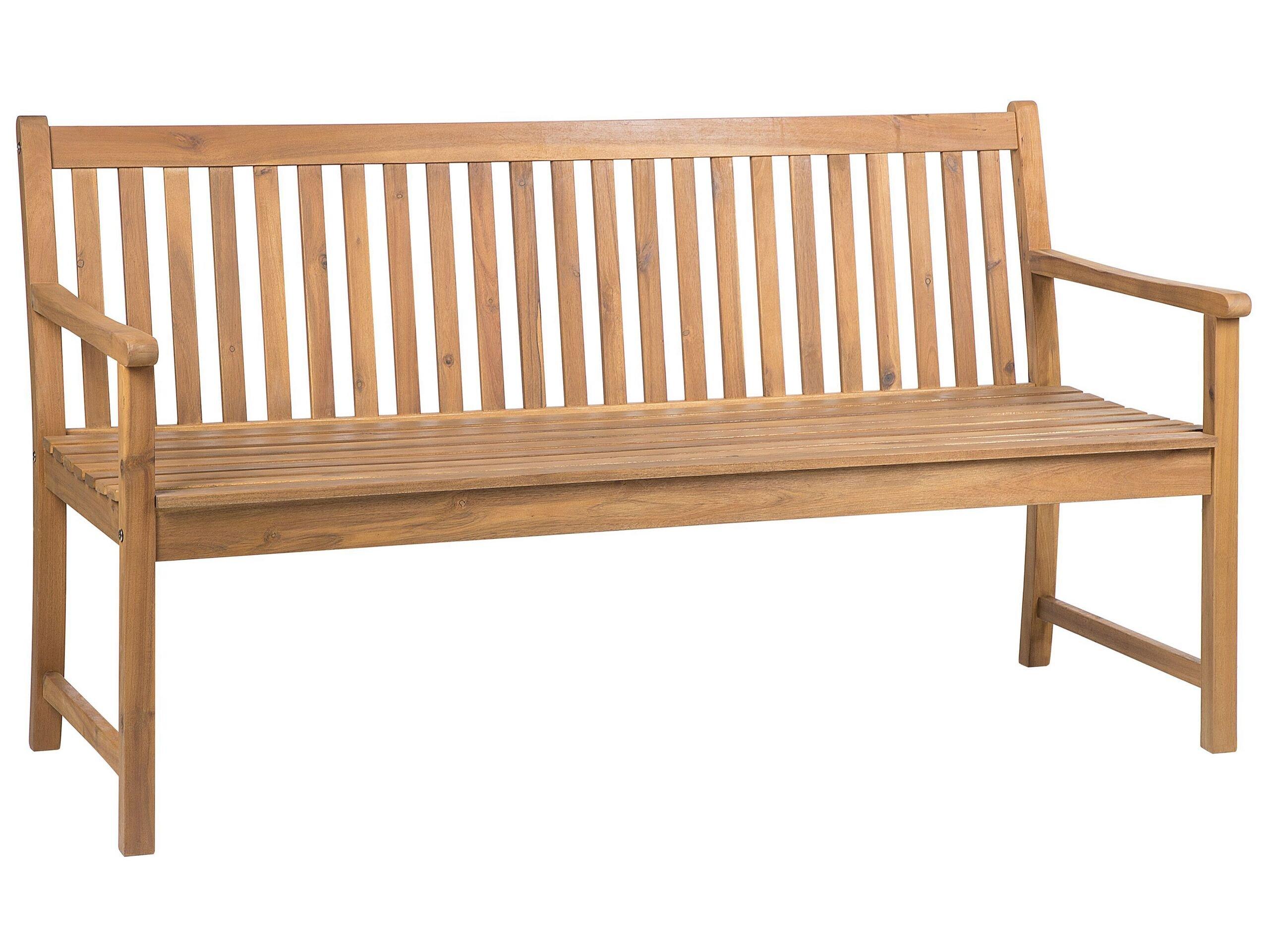 Beliani Banc de jardin en Bois d'acacia certifié FSC® Traditionnel VIVARA  