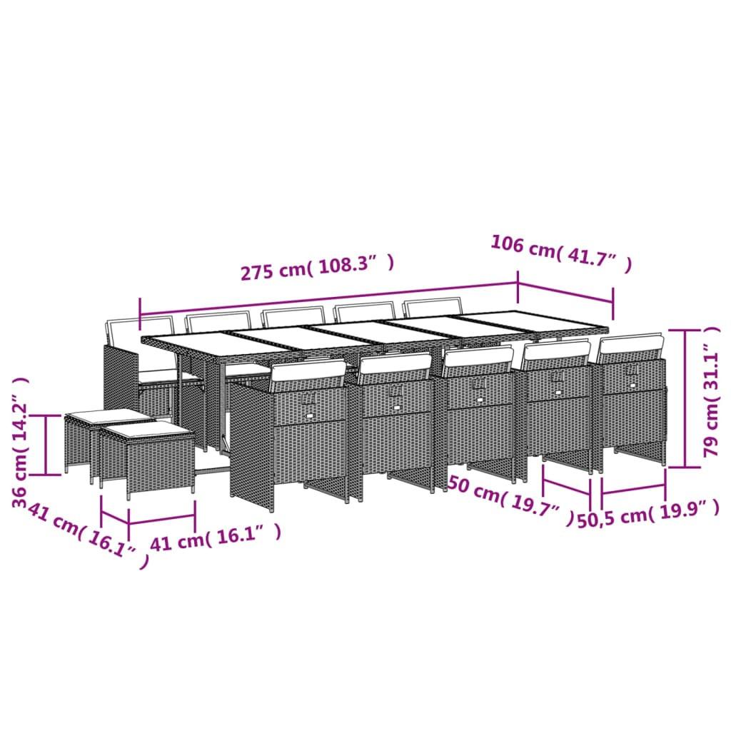 VidaXL Garten essgruppe poly-rattan  