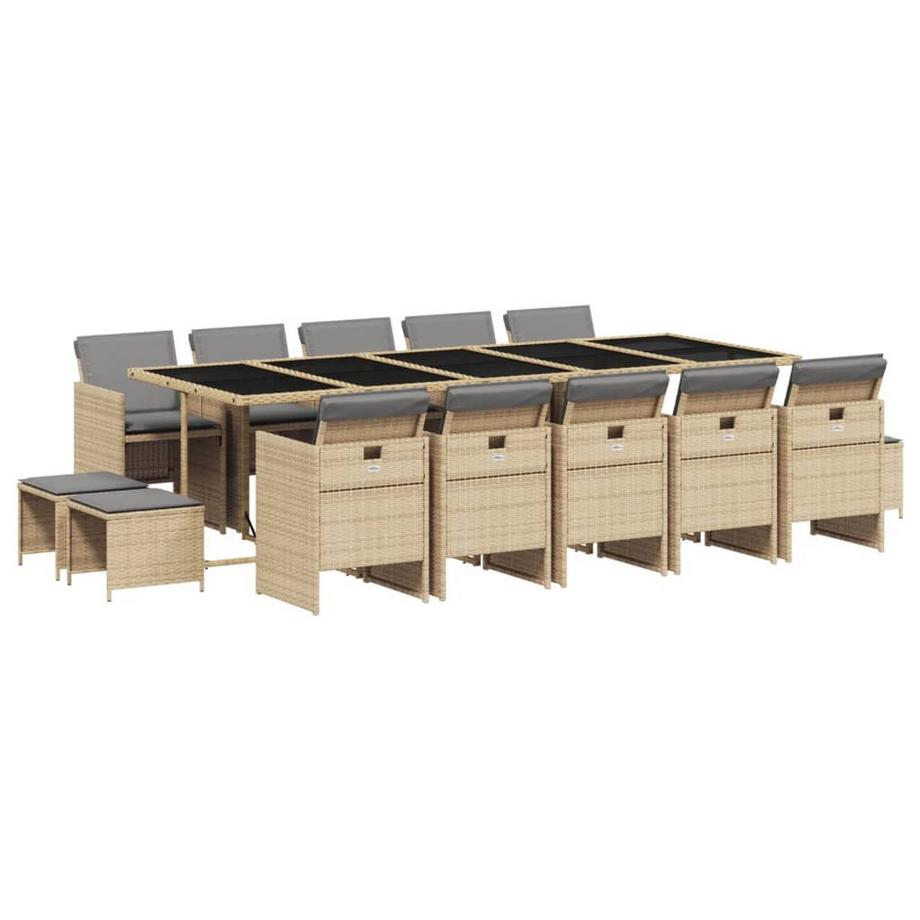 Ensemble de salle à manger de jardin rotin synthétique