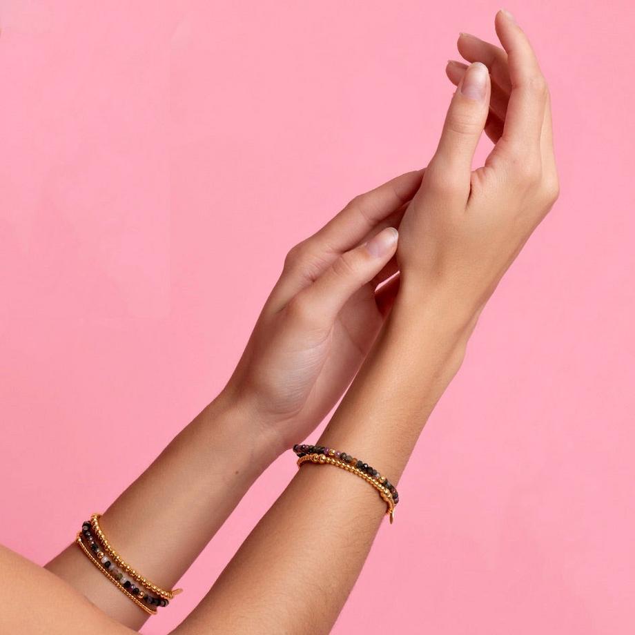 Balibay  Lilly  Armband mit Turmalin und Silber vergoldet 