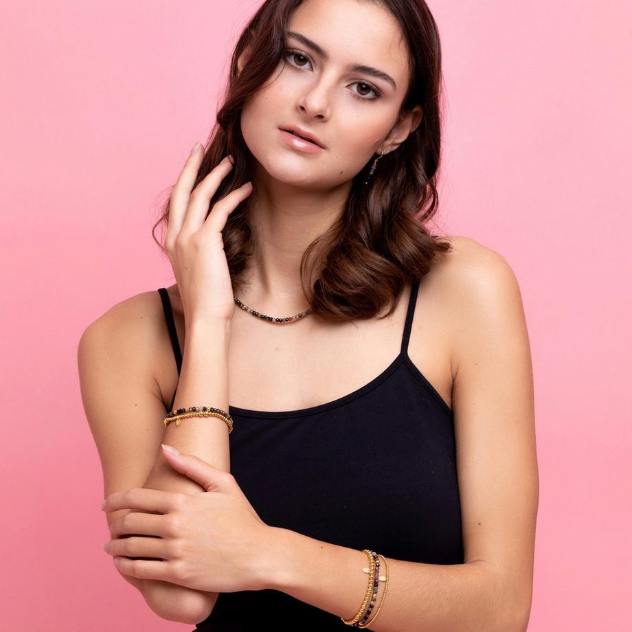 Balibay  Lilly  Armband mit Turmalin und Silber vergoldet 