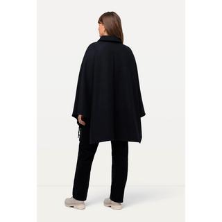 Ulla Popken Poncho Fransensaum Stehkragen  