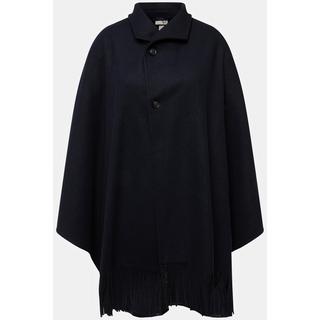 Ulla Popken Poncho Fransensaum Stehkragen  
