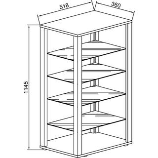 VCM Holz Glas Vitrine Sammelvitrine Glasvitrine Schaukasten Standvitrine Glasol lV  