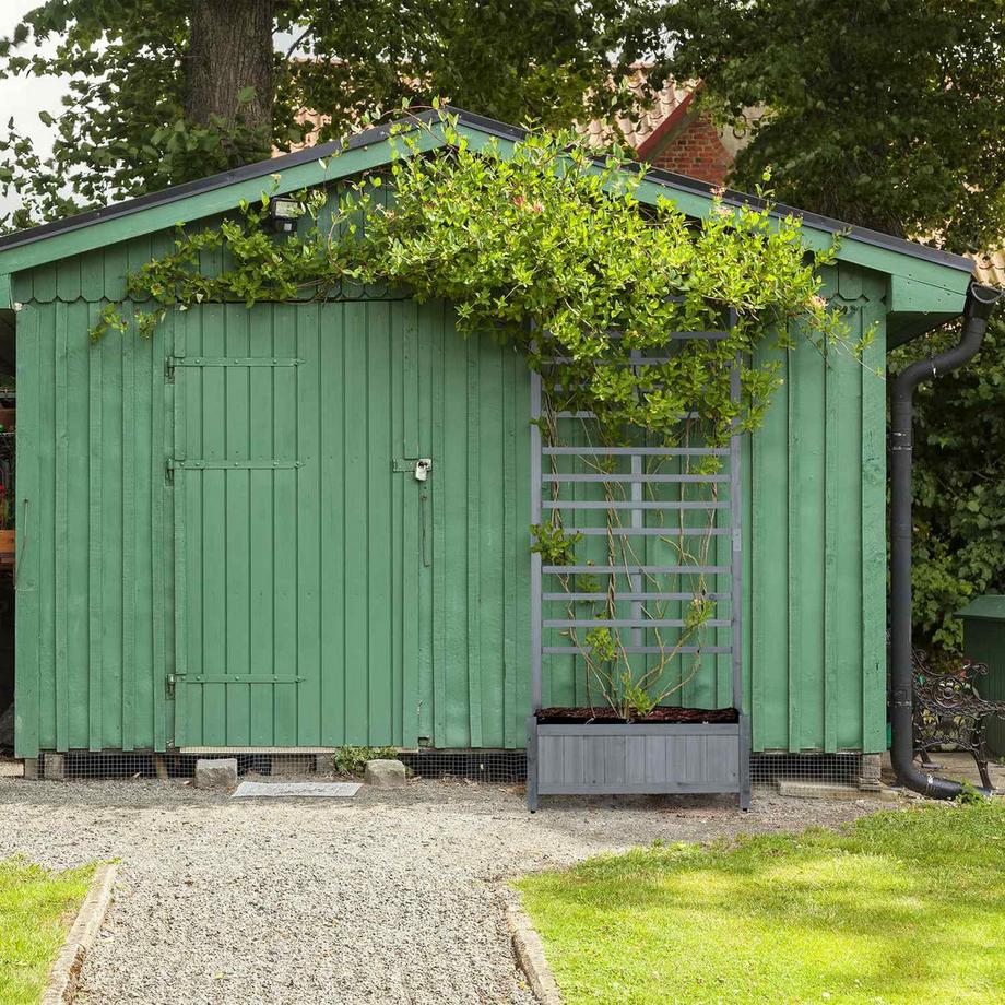 B2X Pflanzkasten mit Spalierwand in Grau  