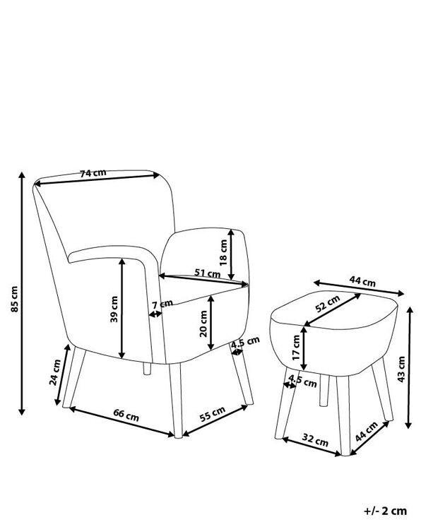 Beliani Fauteuil en Polyester Rétro TUMBA  