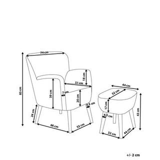 Beliani Fauteuil en Polyester Rétro TUMBA  