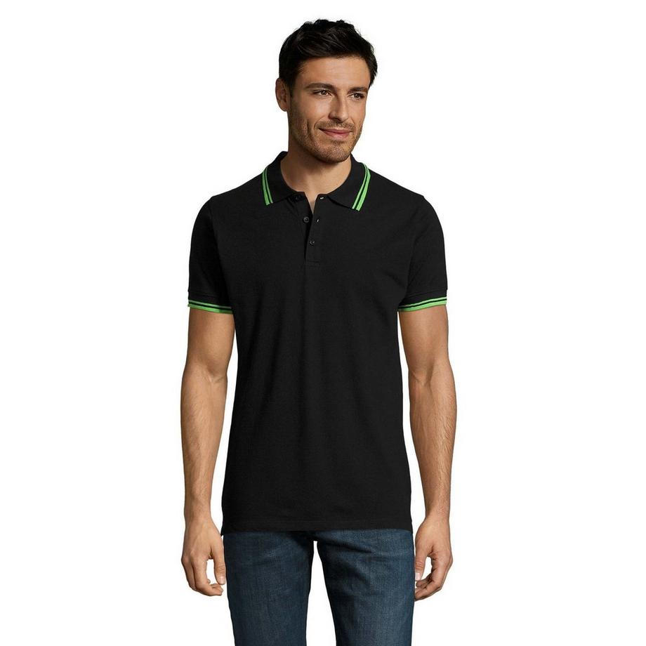 SOLS Pasadena Tipped Kurzarm Pique Polo  