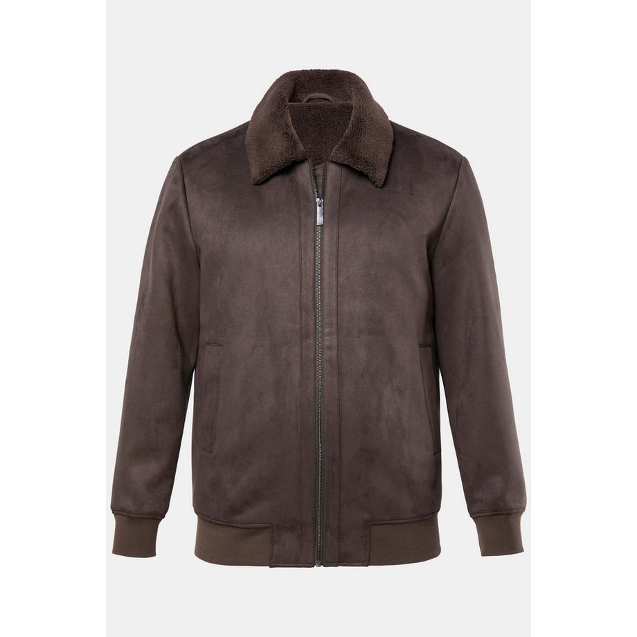 JP1880 Bomberjacke Lederoptik Teddyfutter  