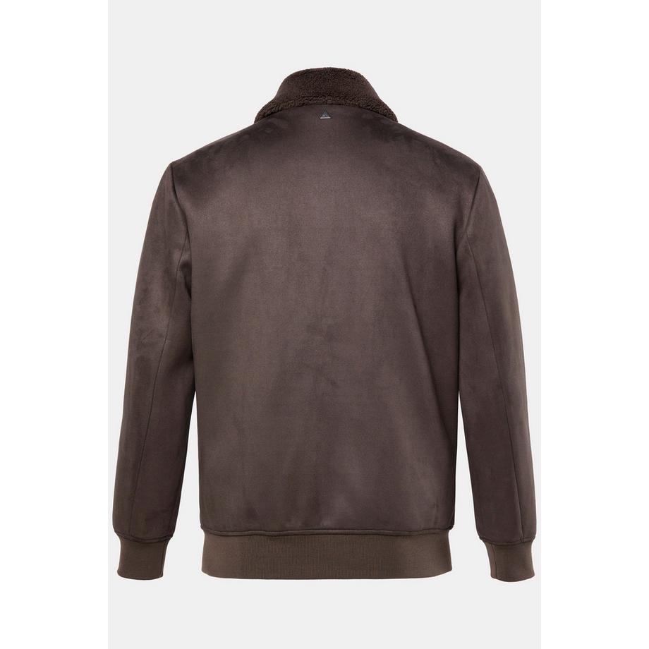 JP1880 Bomberjacke Lederoptik Teddyfutter  