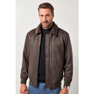 Bomberjacke, Lederoptik, Teddyfutter, GRS-zertifizierte Materialien, bis 7 XL