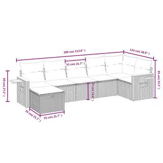 VidaXL Garten sofagarnitur poly-rattan  