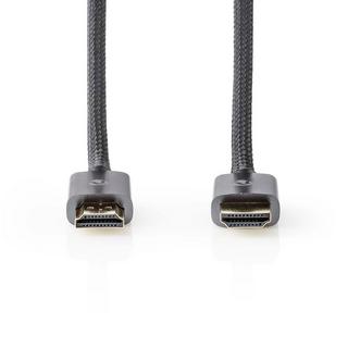 Nedis  Cavo HDMI™ ad alta velocità con Ethernet | Connettore HDMI™ | Connettore HDMI™ | 4K@60Hz | ARC | 18 Gbps | 3,00 m | Rotondo | Cotone | Grigio con metallo | Cartone con finestra coperta 