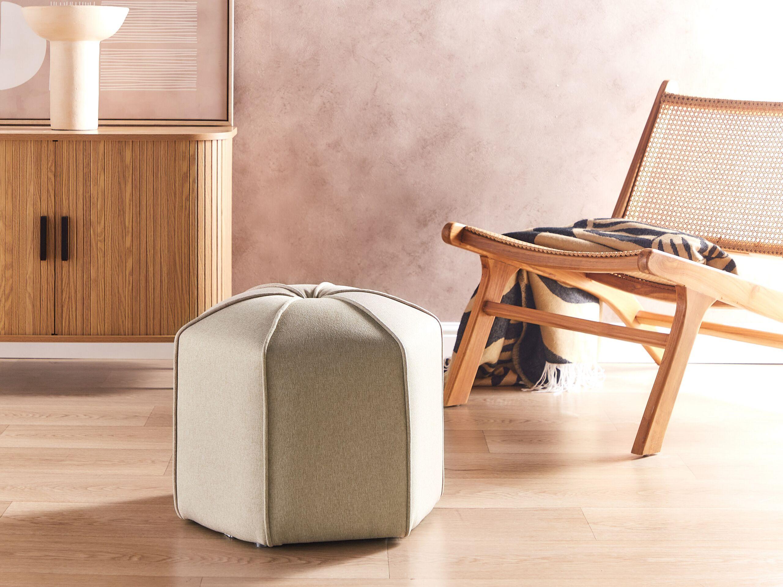 Beliani Pouf en Lino Moderno WISHEK  