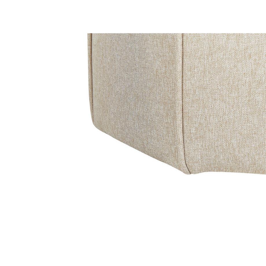 Beliani Pouf en Lin synthétique Rétro WISHEK  