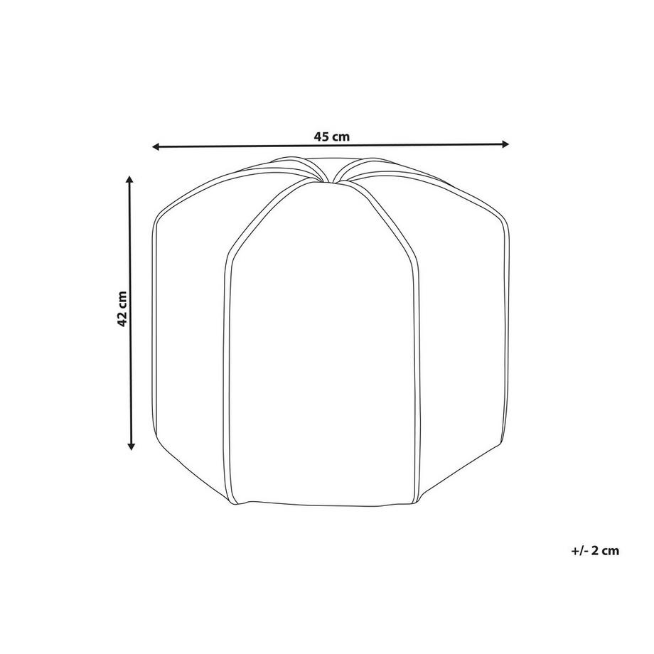 Beliani Pouf en Lin synthétique Rétro WISHEK  