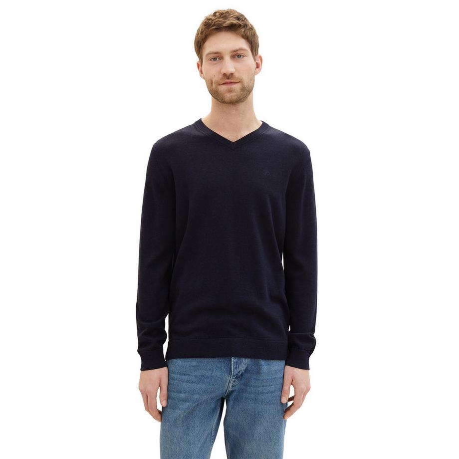 TOM TAILOR Maglione collo a V  